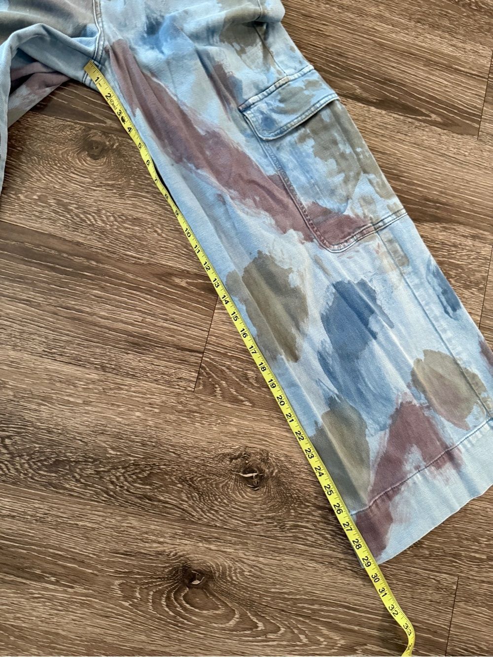 Pilcro Wide Leg Relaxed Paint Brush Stroke Dye Pants - Picture 3 of 5